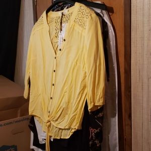 Crochet Tie Front Top from Steinmart